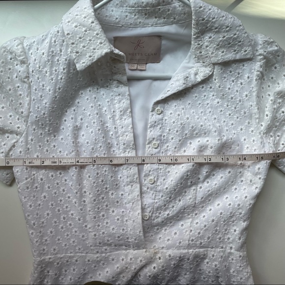 🌸 RARE NWT - Gal Meets Glam Judith Eyelet MIDI Dress in Size 00 - Picture 11 of 16